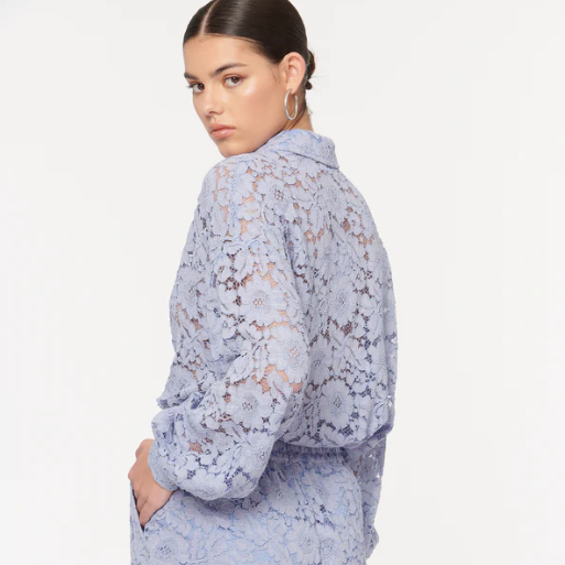Cami NYC Belkis Lace Top Cornflower, "cami nyc butterfly top" "cami nyc butterfly" "cami nyc beth cardigan" "cami nyc black" "cami nyc busy cami" "cami nyc tops"
