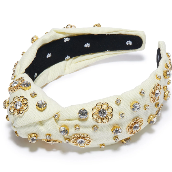 Lele Sadoughi Ivory Woven Pearl Headband