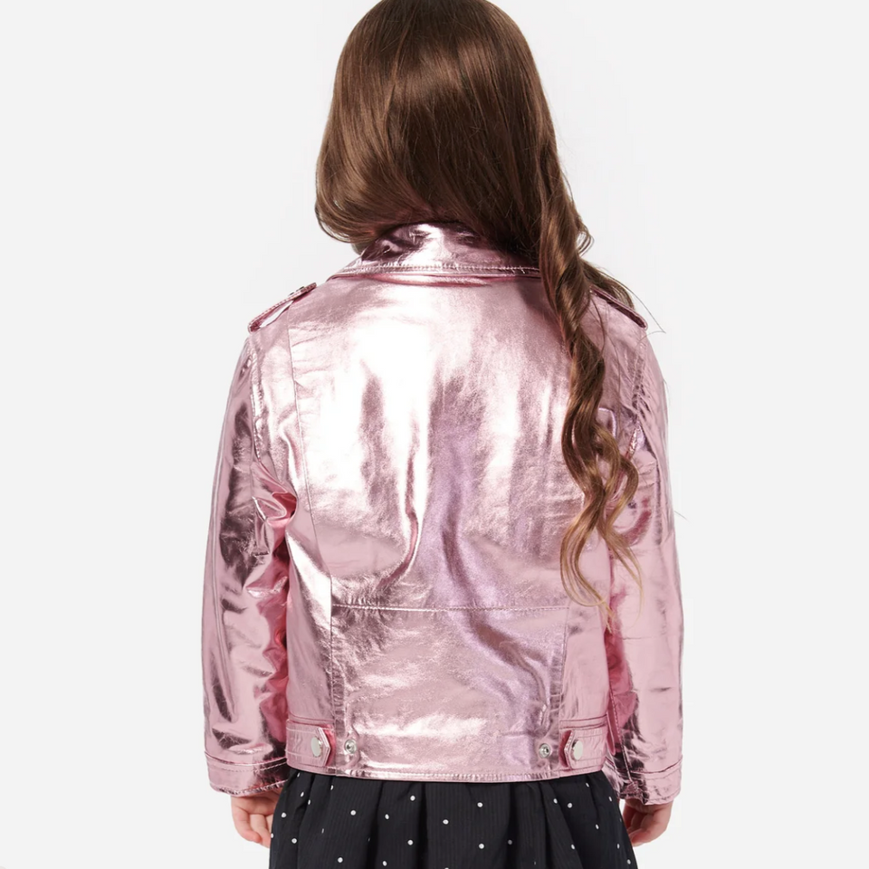 cami nyc kali genuine leather jacket rose gold, cami nyc kids, kali motorcycle jacket, kali leather jacket