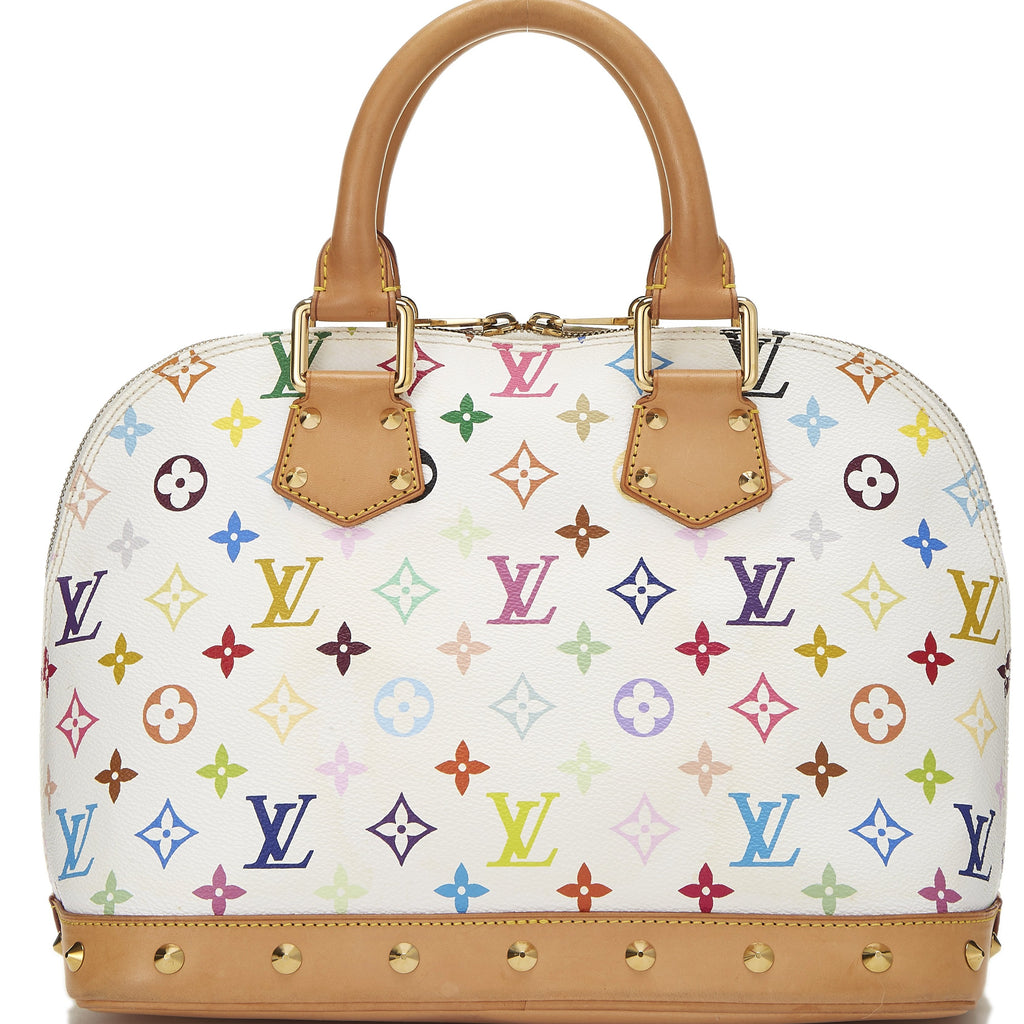Louis Vuitton White Multicolor Monogram Alma PM Bag For Sale at