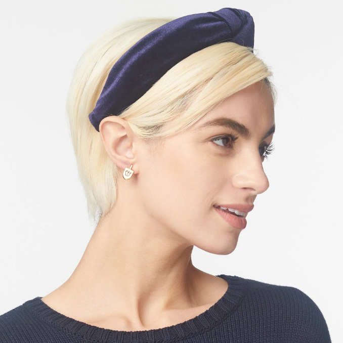 Lele Sadoughi Navy Chicago Cubs Embellished Knotted Headband