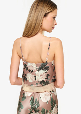 cami nyc, cami nyc andressa cami grey snake, cami nyc camisole, cami nyc romilly top, green tops, romilly top, cami nyc tops, Cami nyc Malaga Cropped Camisole GardeniA, CAMISOLES, cami nyc camisoles, flower dresses