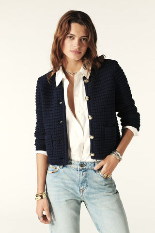 Ba&sh Gaspard Cardigan Marine