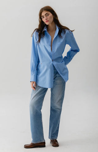 CISSA The Men's Wrap Shirt Garcon Blue