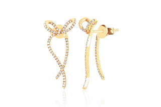 EF Collection Diamond Bow Earring
