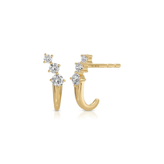 EF Collection Diamond Leila Huggie Earrings