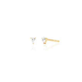 EF Collection Mini Diamond Pear Stud Earring
