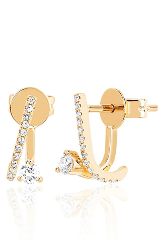 EF Collection Prong Set Diamond Illusion Stud Earring