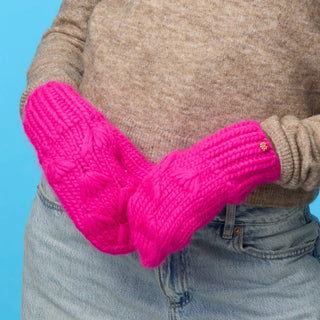 Lele Sadoughi Bright Pink Motley Mittens