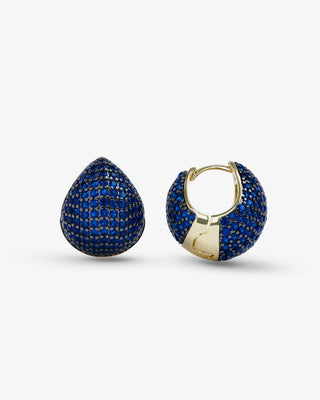 Melinda Maria Norah Pave Earrings Blue Sapphire