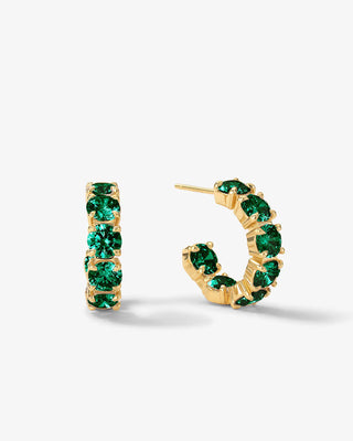 Melinda Maria "Oh She Fancy" Hoops .75" Emerald