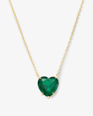 Melinda Maria The Allison Emerald Heart Necklace