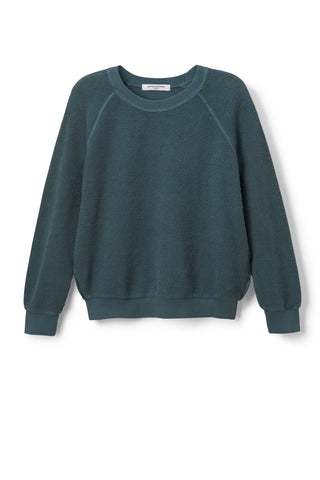 Perfect White Tee Ziggy Inside Out Cotton Fleece Shrunken Crew Slate