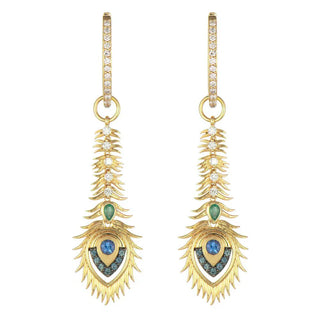 Three Stories Peacock Eye Feather Charm