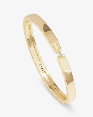 Melinda Maria Ashley Lock Cuff 6mm with White Diamondettes