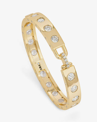 Melinda Maria Ashley Rodeo Lock Cuff 9mm with White Diamondettes