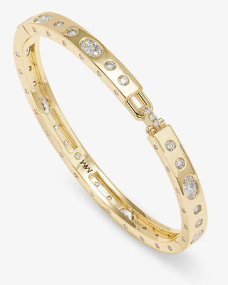 Melinda Maria Ashley Sunset Lock Cuff 6mm with White Diamondettes