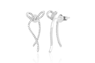 EF Collection Diamond Bow Earring