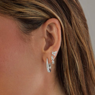 EF Collection Diamond Maeve Hoop Earring