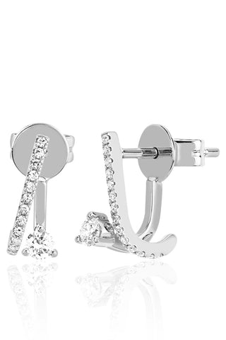 EF Collection Prong Set Diamond Illusion Stud Earring