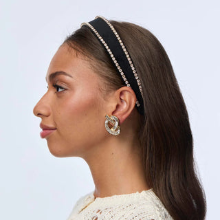 Lele Sadoughi Jet Bessette Crystal Edge Headband