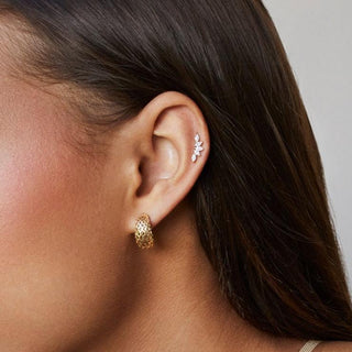 EF Collection Diamond Marquise Fan Earring