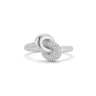EF Collection Diamond and Gold Jumbo Love Knot Ring
