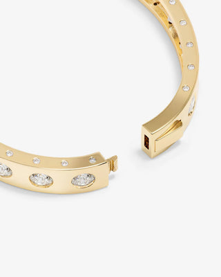 Melinda Maria Ashley Rodeo Lock Cuff 9mm with White Diamondettes