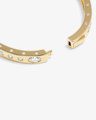 Melinda Maria Ashley Sunset Lock Cuff 6mm with White Diamondettes