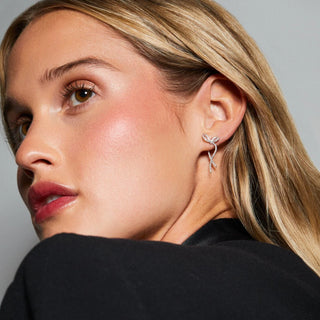 EF Collection Diamond Bow Earring