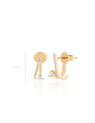 EF Collection Prong Set Diamond Illusion Stud Earring