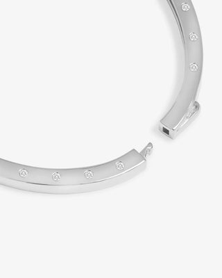 Melinda Maria Ashley Lock Cuff 6mm with White Diamondettes