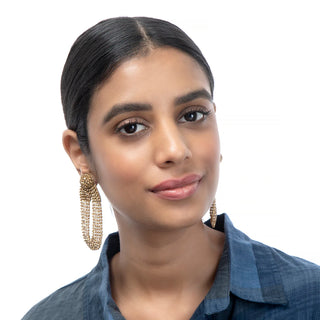Deepa Gurnani Shyna Earrings Metallic Gold