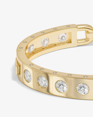 Melinda Maria Ashley Rodeo Lock Cuff 9mm with White Diamondettes