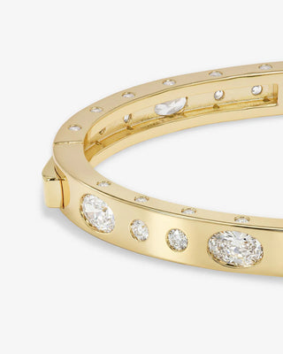 Melinda Maria Ashley Sunset Lock Cuff 6mm with White Diamondettes