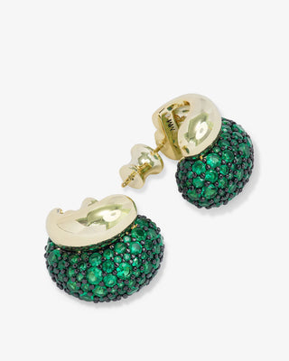Melinda Maria Norah Loves a Pave Double Hoop Emerald