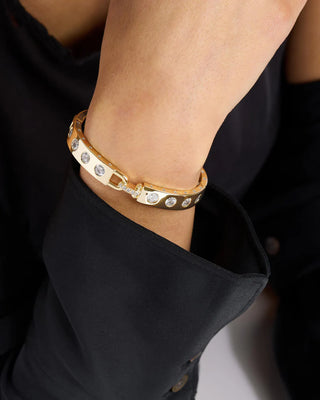 Melinda Maria Ashley Rodeo Lock Cuff 9mm with White Diamondettes