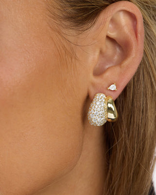 Melinda Maria Norah Loves a Pave Double Hoop White Diamondettes