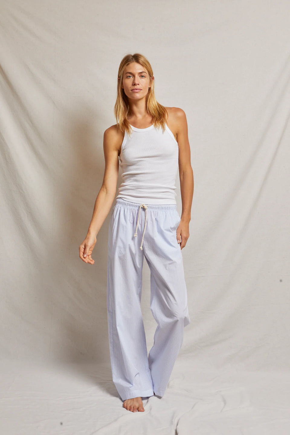 perfect white tee andi pant, perfect white tee pants, PWT pants, wide leg pants, cotton pants