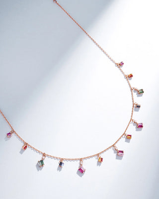 Suzanne Kalan Bold Rainbow Sapphire Cascade Necklace