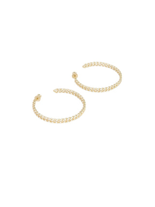 Melinda Maria Pave Julian Chain Hoops 2"