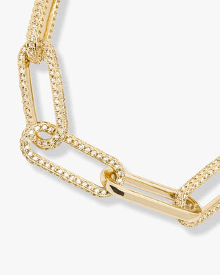 Melinda Maria Carrie Pave Chain Link Bracelet