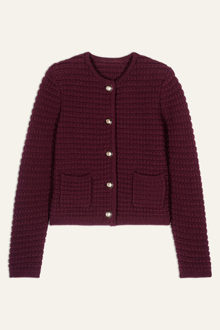 Ba&sh Gaspard Cardigan Bordeaux