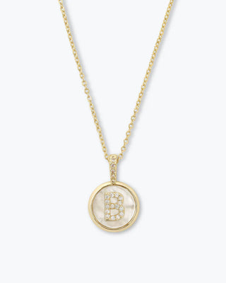 Melinda Maria Baby Love Letters Medallion Necklace