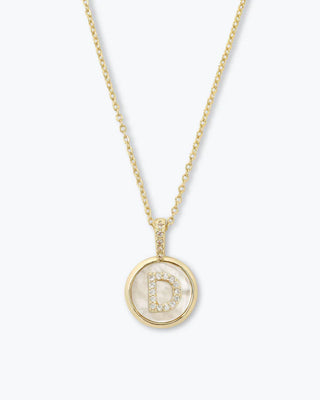 Melinda Maria Baby Love Letters Medallion Necklace