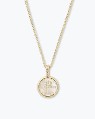 Melinda Maria Baby Love Letters Medallion Necklace