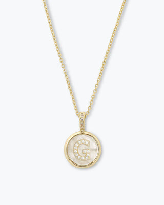 Melinda Maria Baby Love Letters Medallion Necklace