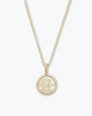 Melinda Maria Baby Love Letters Medallion Necklace