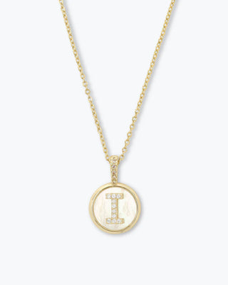 Melinda Maria Baby Love Letters Medallion Necklace