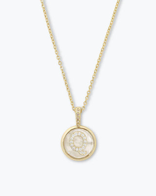 Melinda Maria Baby Love Letters Medallion Necklace